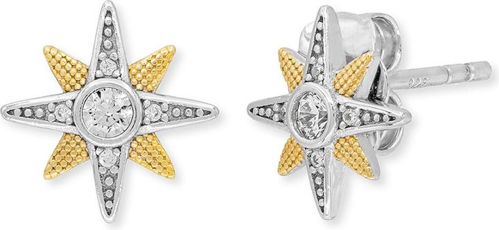 Actual product image Engelsrufer Newstar Bicolour Stud Earrings (925 silver, Coloured stone)