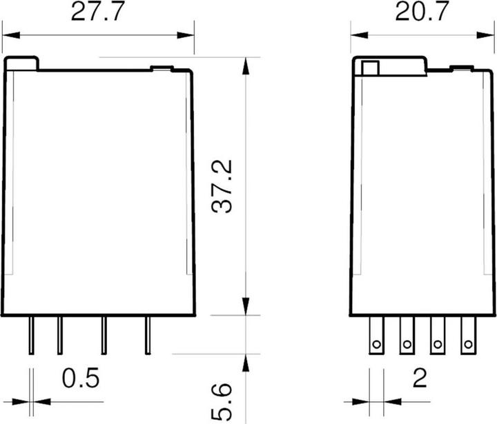 Image du produit Finder 55.34.9.024.0040 Relais enfichable 24 V/DC 7 A 4 inverseurs 1 pc.