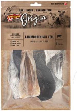 Immagine prodotto DeliBest Orecchie di agnello con pelliccia 4 pezzi. (Adulto, 4 pz., 100 g)