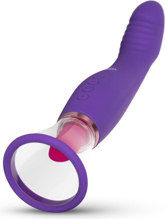 Image du produit Easytoys Pompe Pleasure Pump avec vibromasseur pour point G - Violet