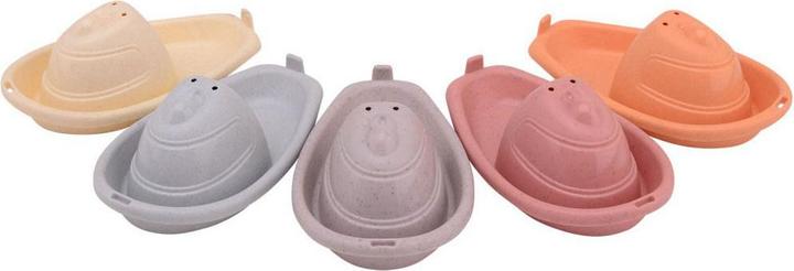 Actual product image Johntoy Happy World organic plastic bathing boats, 5 pcs