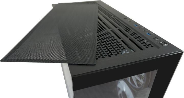 Actual product image LC-Power Housing MidiTower 715B black USB3.2/Audio,without power supply,SEAMLESS X (mATX, Mini-ITX, ATX)