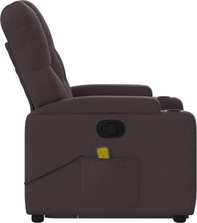 Produktbild VidaXL Massagesessel Aufstehhilfe Fernsehsessel Relaxsessel Dunkelbraun Stoff