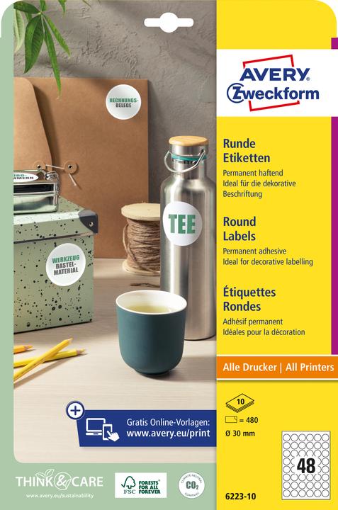 Produktbild Avery Runde Etiketten