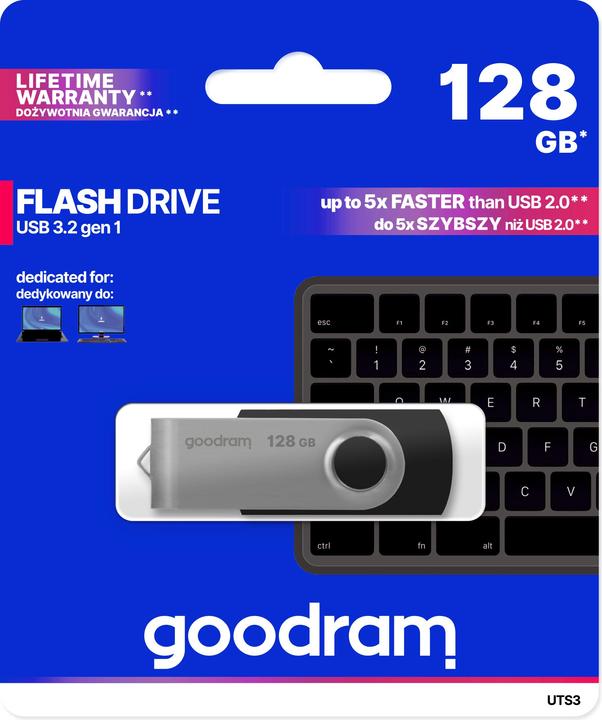 Image du produit Goodram Lecteur flash USB UTS3 (128 Go, USB-A)