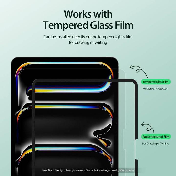 Actual product image Dux Ducis Naad Paperfeel protective film iPad 7/8/9 10.2 - Black (1 Piece, iPad 10.2)