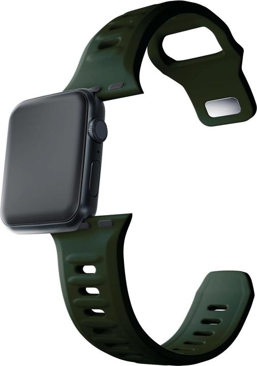 Immagine prodotto 3MK Cinturino in silicone Ciemnozielony/ Verde scuro dla Apple Watch 42/44/45/49mm (Acciaio inossidabile, Silicone)