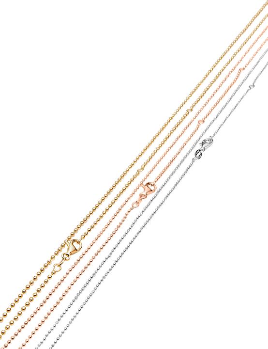 Immagine prodotto Leyda Palla a catena (placcato oro 750 / oro 18 K, Argento 925, 70 - 80 cm)
