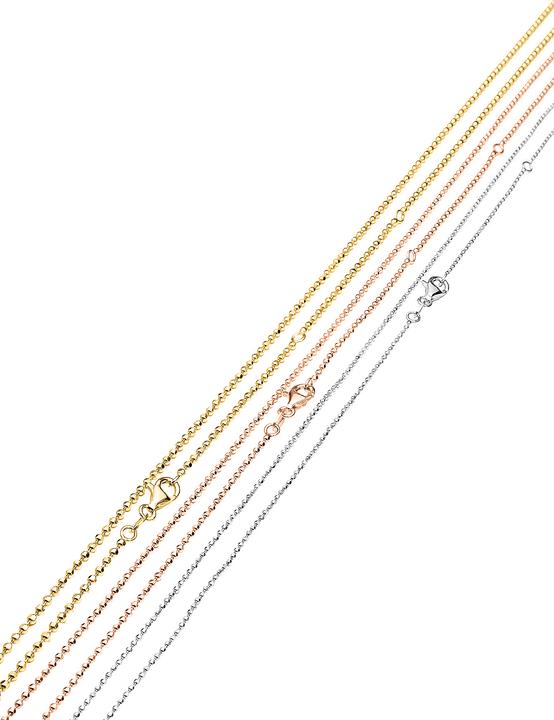 Actual product image Leyda Chain Ball Cut (gold-plated 750 / 18 K gold, Silver 925, 40 - 45 cm)