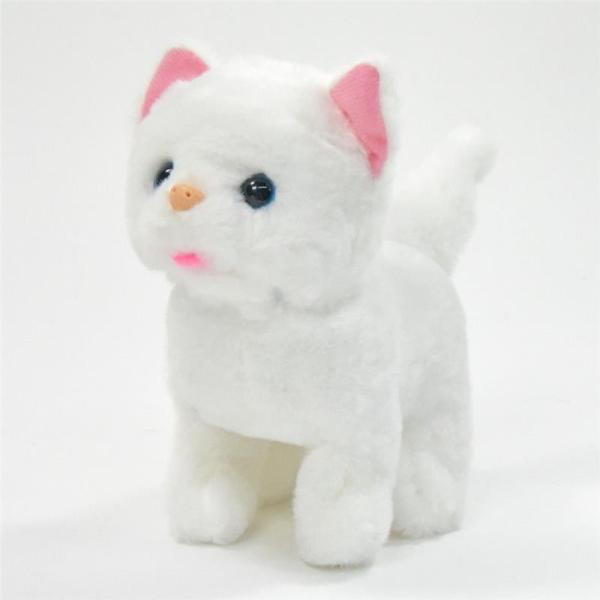 Actual product image Kögler Running Plush Cat with Sound, white, 17,5x9x17cm (17 cm)