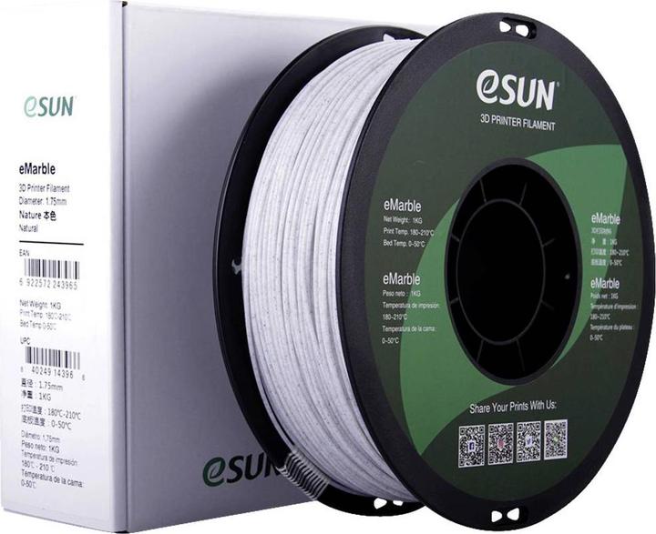 Produktbild eSUN eMarble Filament (PLA, 1.75 mm, 1000 g, Weiss)