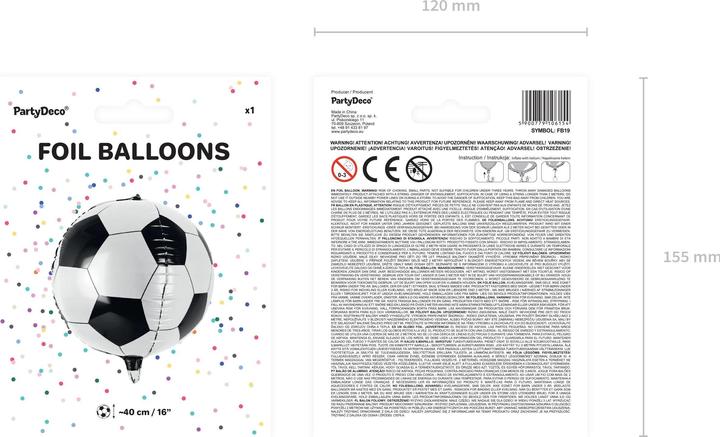 Actual product image Partydeco Balloon Deco Football (1 x)