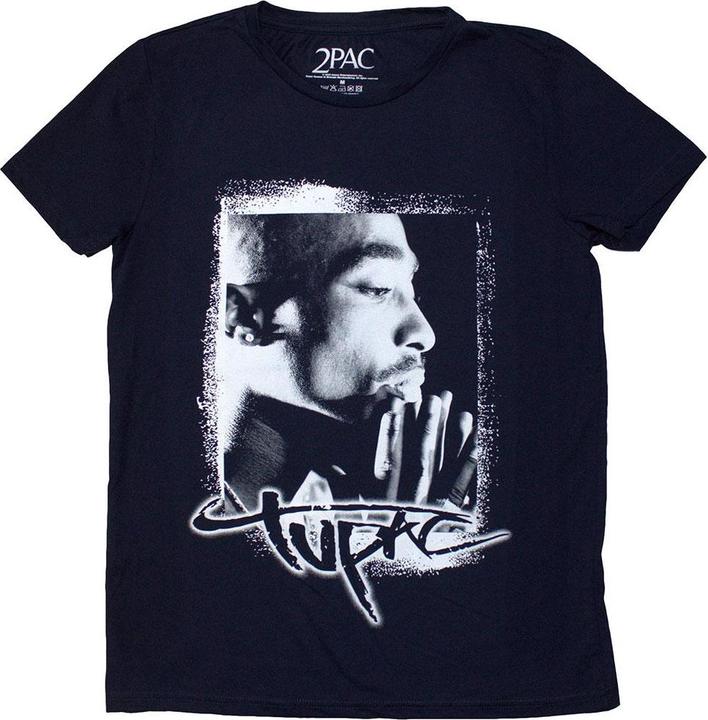 Actual product image Tupac Shakur Womens/Ladies Spray Photo T-Shirt (M)