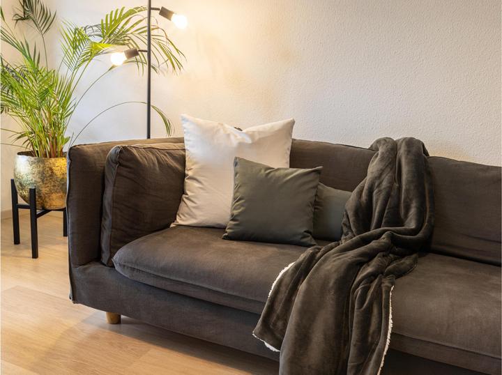 Image du produit Cocon Couverture Fleece Sherpa 150 x 200 cm, anthracite-blanc (150 x 200 cm)