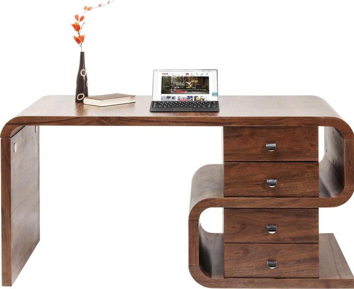 Image du produit Kare Design Bureau Soft Snake noyer 150x70cm (150 x 70 x 76 cm)