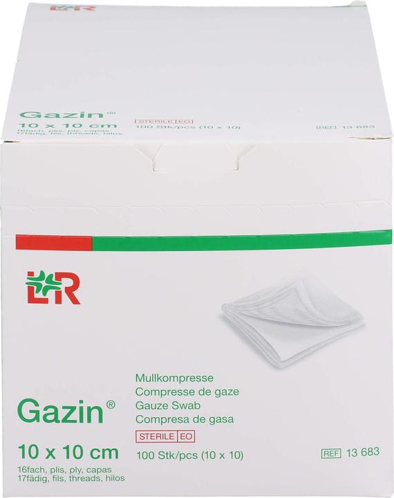 Actual product image Gazin Mullkompressen 10x10cm 16-fach steril