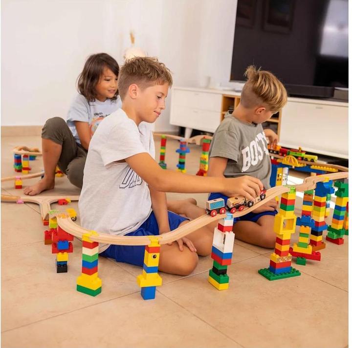Produktbild Alpha BoosterZ TrackConnectors + Blocks - All in one Block Box XXL ( Bio-Verbinder und Klemmbausteine)