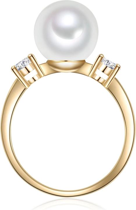 Produktbild Lulu & Jane Damen Messing Zirkonia Muschelkernperle gelbgold - 29629 (54)