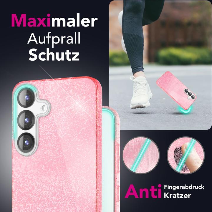 Image du produit Nalia ShinePop - Stabile Glänzende Glitzer Hülle - Glamour Glitter Cover (Samsung Galaxy S25)