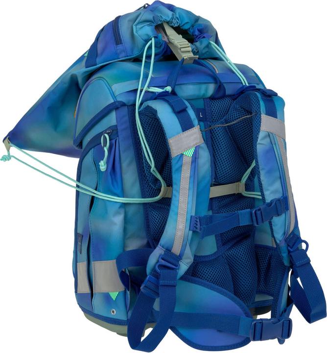 Image du produit Lässig Schulrucksack-Set Boxy, Grün / Blau (21 l)
