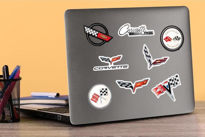 Immagine prodotto Chevrolet Corvette Deluxe Logo Adesivi Misura Confezione 50
