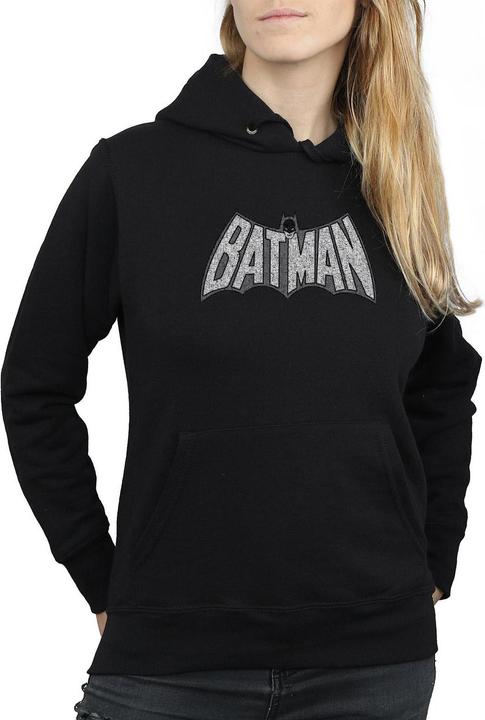 Immagine prodotto Batman Retro Crackle Logo Felpa con Cappuccio Donna (L)