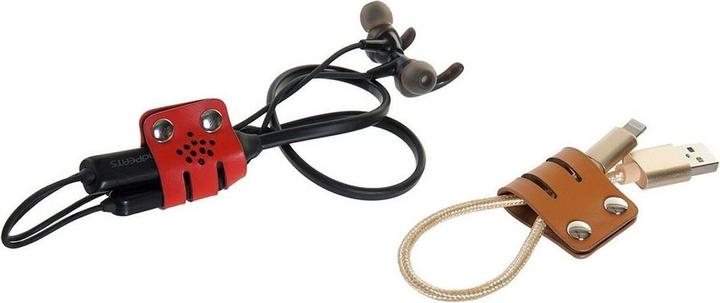 Immagine prodotto DKD Home Decor Kabel-Ordnungshilfe Schwarz Bunt Camel Polyurethan 3 x 1 x 6 cm (4 Stück)