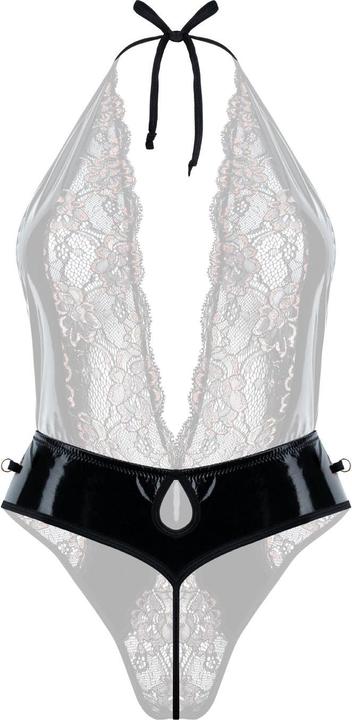 Produktbild Christine Le Duc Wetlook Body ouvert Sevdalizia schwarz/kupfer (S/M)