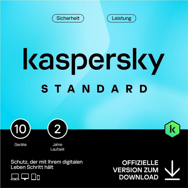 Kaspersky Standard 10device 2year Download (10 Utente, 1 Dispositivi/Utenti, 24 mesi)
