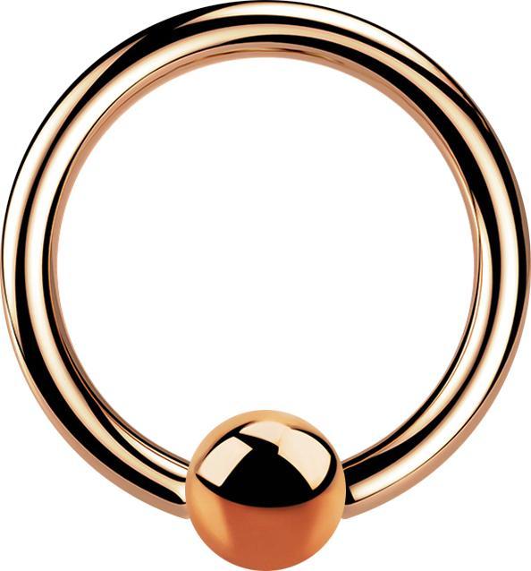 Image du produit Star Piercing Micro Ball Closure anneau or rose (Acier chirurgical 316L)