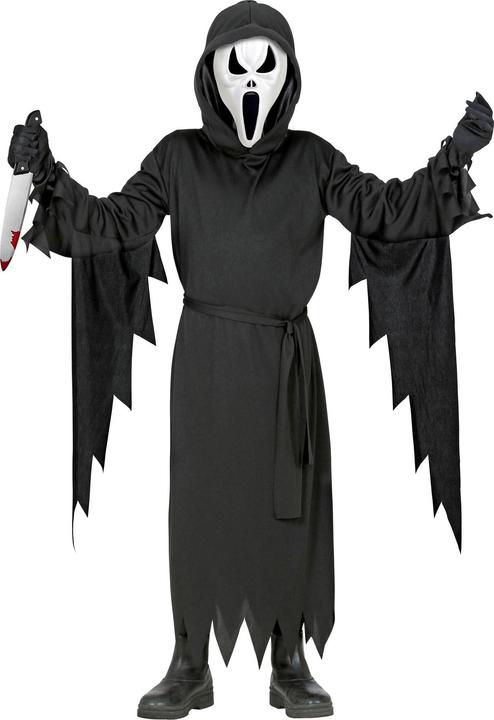 Actual product image Widmann Scream children's costume cape with hood, belt, mask (116)