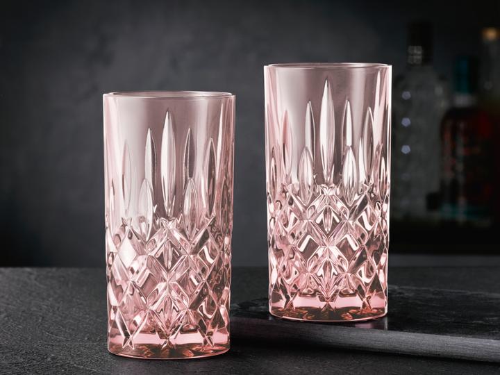 Immagine prodotto Nachtmann Noblesse Longdrink Rosé Set 2 pezzi (3.95 dl, 2 x, Bicchieri da bibita lunghi)