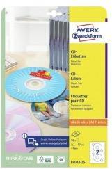 Actual product image Avery Dennison Labels Zweckform L6043-25, CD/DVD, ClassicSize, white, pk. 25 pcs.
