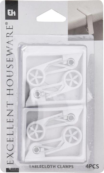 Immagine prodotto Excellent Houseware Morsetto per tovaglia 4 pezzi. (2 x 11 x 18 cm)