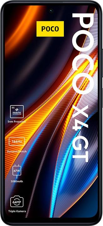 Produktbild Xiaomi Poco X4 GT (256 GB, Black, 6.60", Dual SIM, 64 Mpx, 5G)
