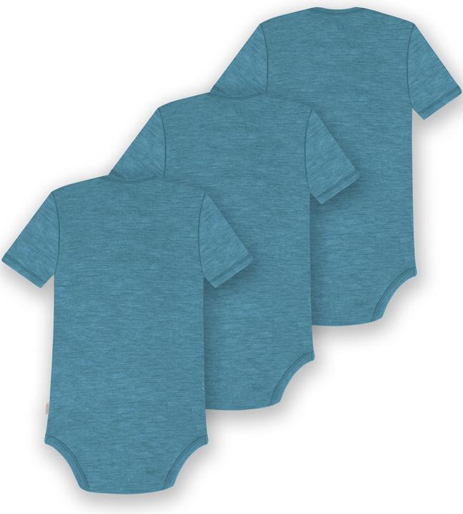 Actual product image Normani Set of 3 baby merino bodysuit short sleeves "Tauranga" - 9291 (98)
