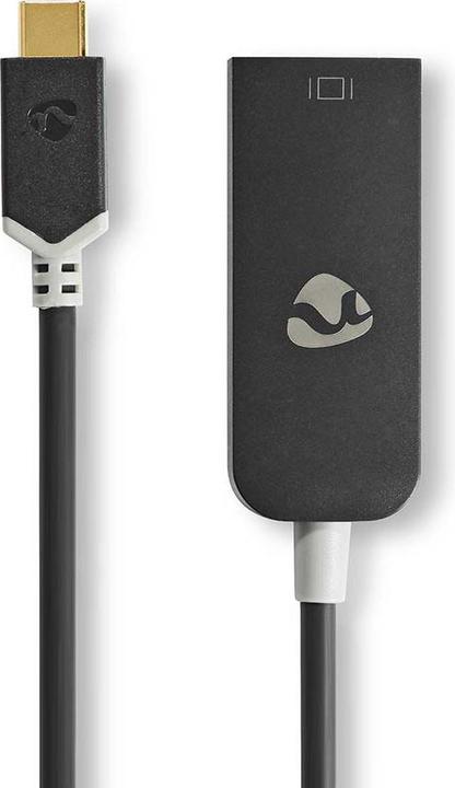 Produktbild Nedis USB Adapter USB 3.2 Gen 1 USB-CT Male DisplayPort Female 0.20 m Round Gold Plated PVC Anthraci (USB Typ-C, 20 cm)