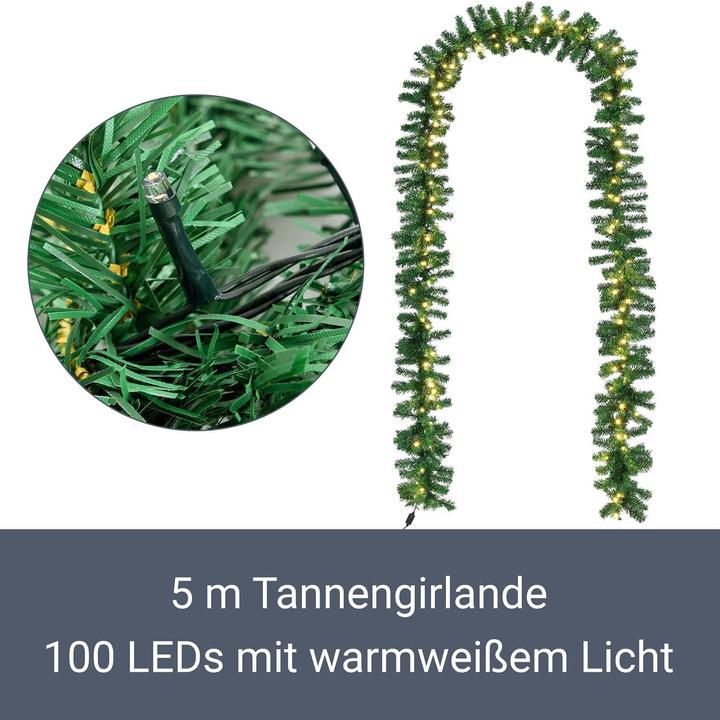 Produktbild Juskys Weihnachtsgirlande 10m