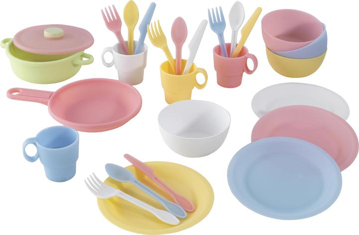 KidKraft 27-teiliges pastelfarbenes Koch-Set