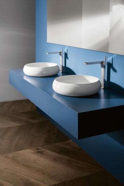 Actual product image Bette BetteCraft Countertop wash basin round, 450 x 450 mm, A241, without tap hole, without overflow (450 mm, 450 mm)