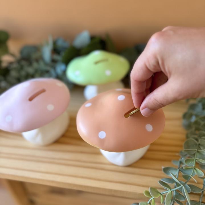 Actual product image Magni Heico - Saving Bank - Mushroom Almond - 11 cm