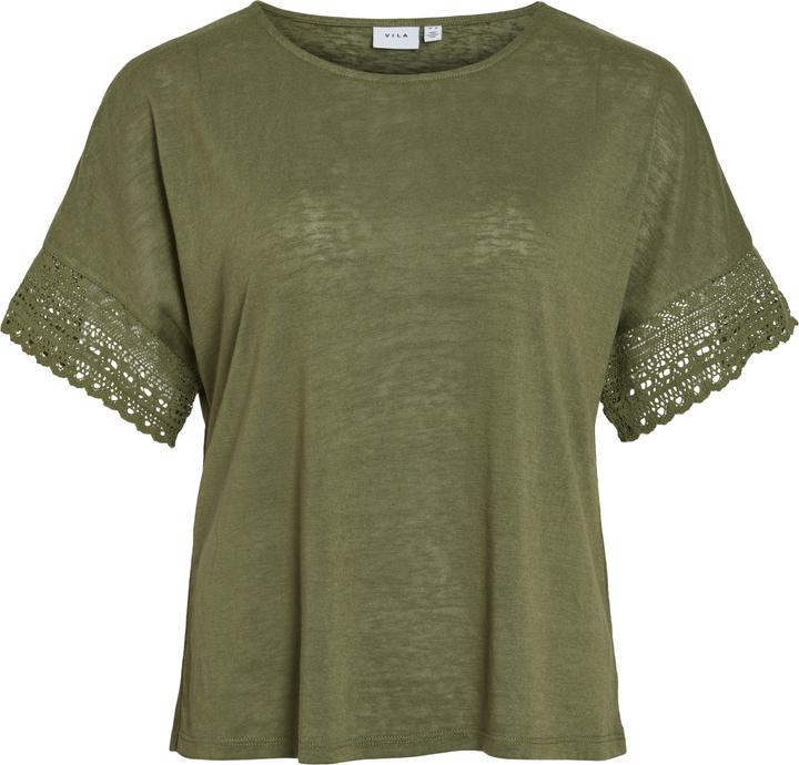 Actual product image Vila Round neck top with short sleeves (S)