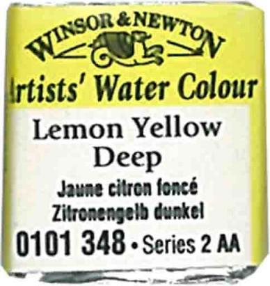 Actual product image Winsor & Newton Watercolour Artists (Half bowl lemon deep yellow)