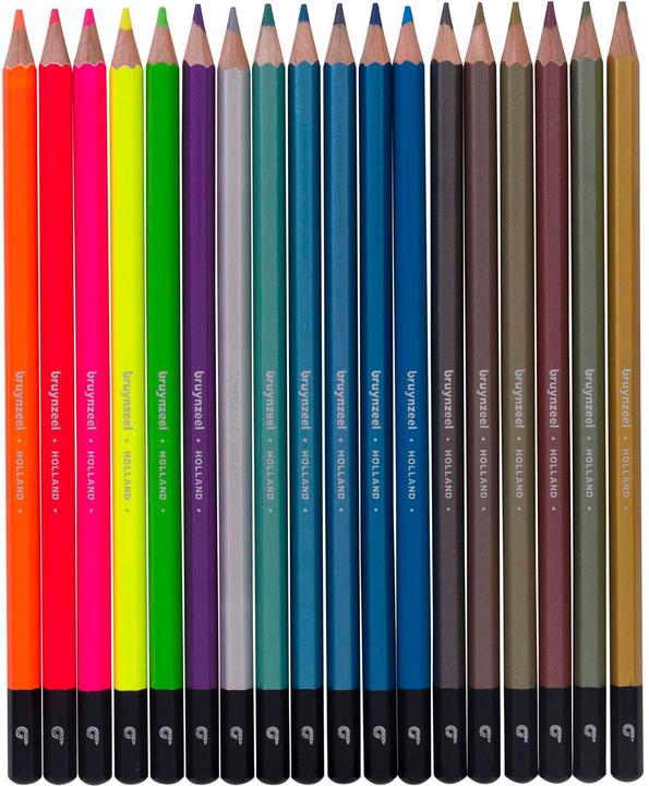 Produktbild Bruynzeel Buntstifte Dose Metallic & Neon, 18 Farben (Mehrfarbig, 18 x)