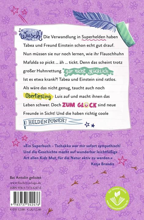 Produktbild Tschakka! – Freunde in Sicht: Kinderbuch ab 8 Jahren über beste Freunde, Heldenhühner und wie man (Deutsch, Phine Wolff, Mara Andeck, 2022)