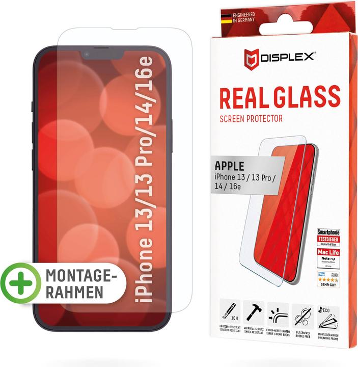 Displex Real Glass, 2D Panzerglas (1 Stück, Apple iPhone 13)