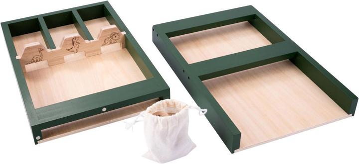 Productafbeelding Longfield Games Kinder sjoelbak Dino van hout, 80cm (Duits, Frans, Italiaans, Engels)