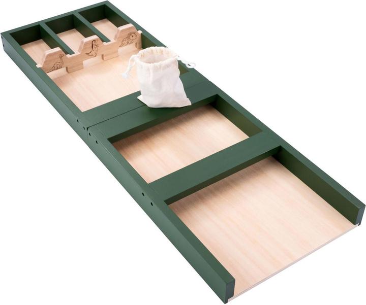 Productafbeelding Longfield Games Kinder sjoelbak Dino van hout, 80cm (Duits, Frans, Italiaans, Engels)