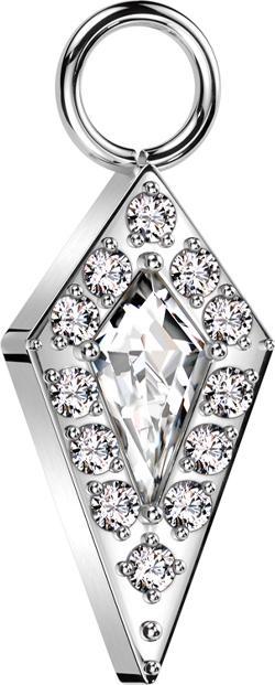 Immagine prodotto Star Piercing Ciondolo argento diamante cristallo argento cristalli argento (Titanio G23, senza ottone)