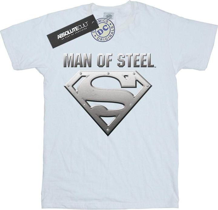 Actual product image Boys Superman Man Of Steel Shield T-Shirt (140, 146)